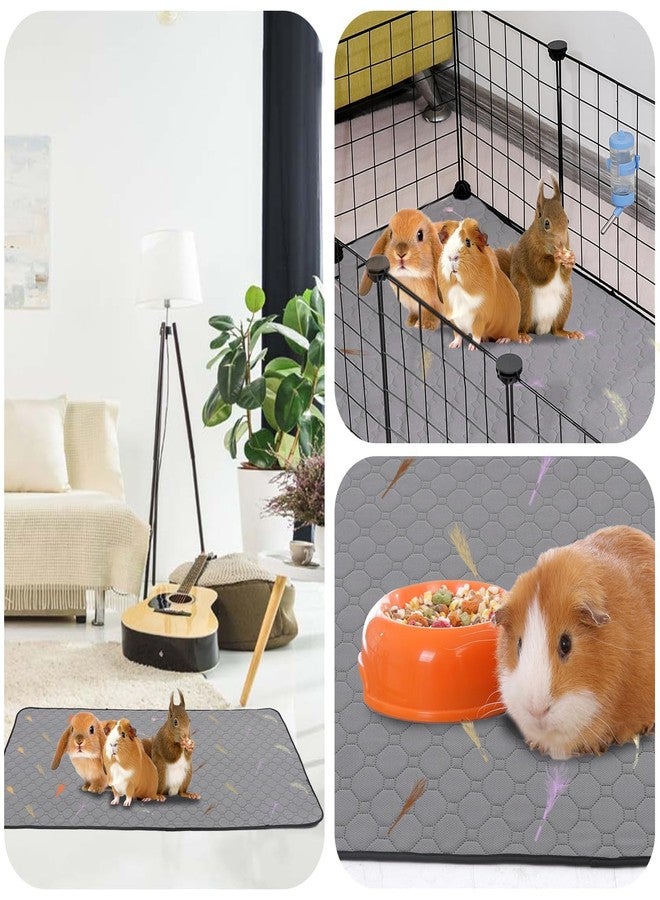 LWYMX 2Pcs Guinea Pig Cage Liners,Guinea Pig Fleece Cage Liners36''X48'' Super Absorbent Washable Pee Pads Reusable for Rabbit Hamster Chinchilla - Image 5